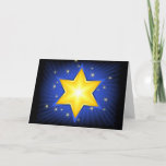 Star Of David Holiday Card<br><div class="desc">Golden Star of David,  symbol of Jewish religion. Digital illustration. Customize it,  type your very personal greeting inside and send it to your loved ones for Hanukkah!</div>