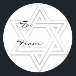 Star of David Holiday Gift Tag Stickers<br><div class="desc">Perfect for Hanukkah,  Bar Mitzvah or any other speciali occasion gifts.  Customize the To: and From: text for write it in by hand.</div>