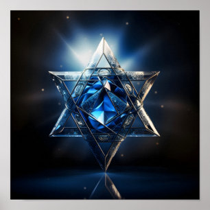 Star of David holiday poster
