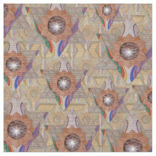 'Star of David' in leather and suede Fabric