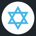 Star of David Israeli Blue Star Independence Day Classic Round Sticker<br><div class="desc">Sticker Star of David Israeli Blue Star symbol Independence Day ISRAEL Anniversary. David's Star Independence Day Festival,  Jewish Holiday,  Celebration,  patriotic,  national,  Bar Mitzvah,  Jewish Birthday. Star icon Israel flag,  Modern graphic design sign,  banner. Crafts & Party Supplies,  Gift Wrapping Supplies,  Stickers & Labels,  Holiday & Seasonal</div>