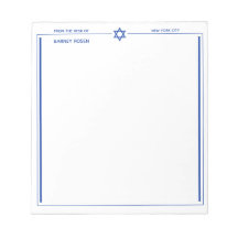 Star of David Israeli Flag Border 5.5 x 6 Inch 
