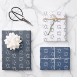 Star of David Jewish Bar Mitzvah Hanukkah Simple Wrapping Paper Sheet<br><div class="desc">Hope you like this hand made paper variety pack.  Check out my shop for lots more colours and patterns and let me know if you'd like something customized. I have matching bar mitzvah invitations,  thank you notes,  mazel tov cards,  and more!</div>