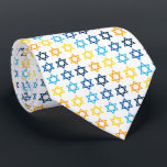 Star of David Jewish Colourful  Tie<br><div class="desc">Happy Hanukkah Star of David Pattern</div>