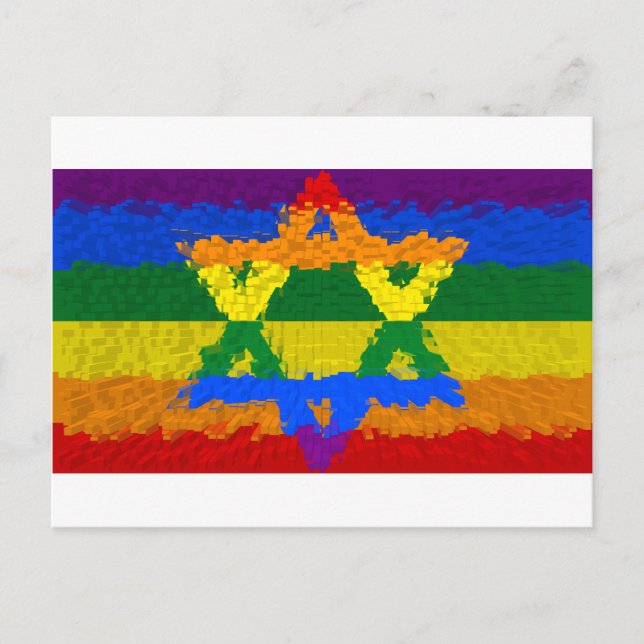 Star of David - Jewish - Gay Pride Postcard (Front)