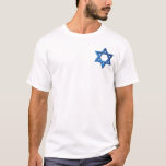 Star of David Jewish Israeli Magen David T-Shirt<br><div class="desc">The Magen David, or Star of David, is the most common symbol of Judaism and the State of Israel. Shown in vibrant gradient blue. The Star of David is a six-pointed star made up of two triangles superimposed over each other. In Judaism it is often called the Magen David, which...</div>