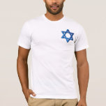 Star of David Jewish Israeli T-Shirt<br><div class="desc">The Magen David, or Star of David, is the most common symbol of Judaism and the State of Israel. Shown in vibrant gradient blue. The Star of David is a six-pointed star made up of two triangles superimposed over each other. In Judaism it is often called the Magen David, which...</div>