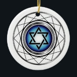 Star of David- Jewish religious symbol Ceramic Ornament<br><div class="desc">Star of David- Jewish religious symbol</div>
