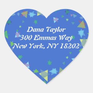Star of David Jewish RETURN ADDRESS Sticker Label