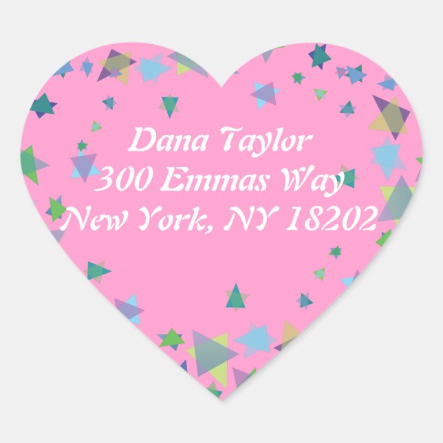 Star of David Jewish RETURN ADDRESS Sticker Label (Front)
