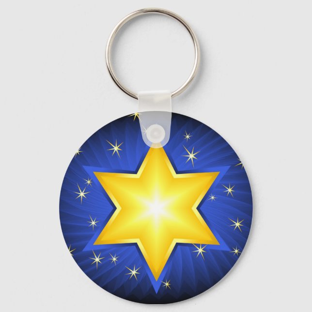 Star Of David Keychain (Front)
