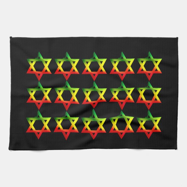 Star of David Kitchen Towel (Horizontal)
