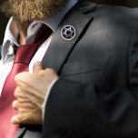 Star of David Lapel Pin<br><div class="desc">Gold Star of David on navy blue background.</div>