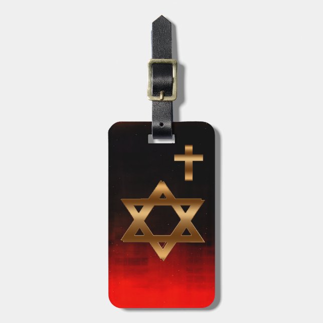 Star of David Luggage Tag (Front Vertical)