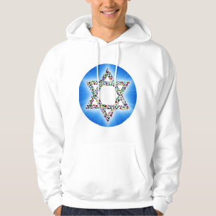 Star of David made with Gemstones Hoodie