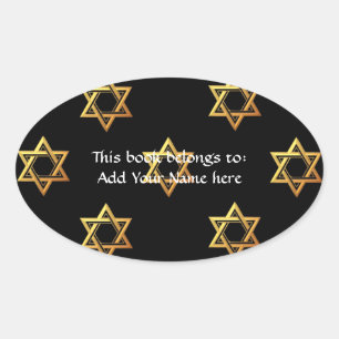 Star of David Oval Sticker