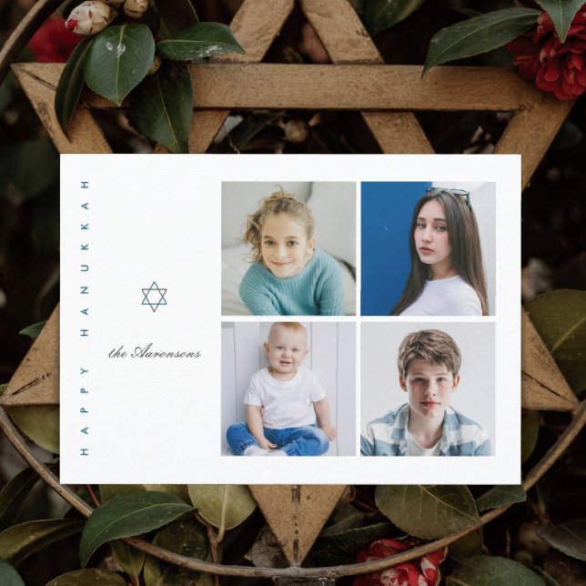 Star of David Photo Hanukkah Card (Creator Uploaded)