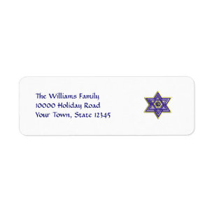 Star of David Return Address Labels