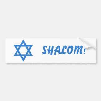 Star of David, SHALOM! Bumper Sticker
