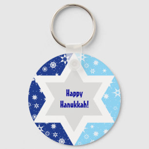 Star of David Snowflake Keychain