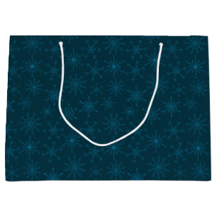 Star of David Snowflakes Large Gift Bag