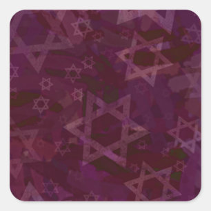 Star of David Square Sticker