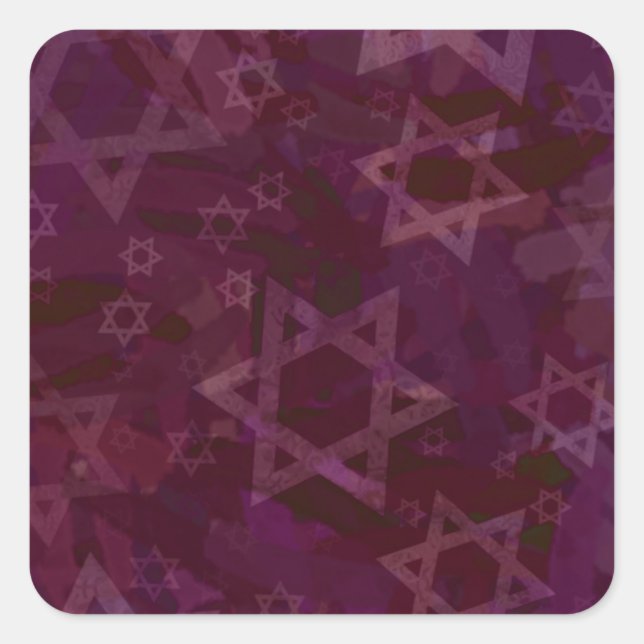Star of David Square Sticker (Front)