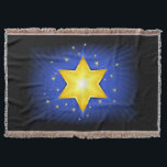 Star of David Throw Blanket<br><div class="desc">Star of David Jewish religion Hanukkah digital art illustration</div>