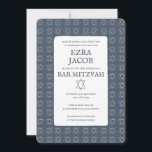 Star of David Tiles Custom Bar Mitzvah B'nai Bat Invitation<br><div class="desc">Perfect card to announce a bar mitzvah, bat mitzvah or other Jewish celebration! Hand made art for you! FULLY CUSTOMIZABLE! Click on “Personalize” above to edit the text. Click "edit using design tool" to adjust the fonts, colours and placements and to delete the back side design if you prefer. Also...</div>