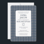 Star of David Tiles Custom Bar Mitzvah B'nai Bat Invitation<br><div class="desc">Perfect card to announce a bar mitzvah, bat mitzvah or other Jewish celebration! Hand made art for you! FULLY CUSTOMIZABLE! Click on “Personalize” above to edit the text. Click "edit using design tool" to adjust the fonts, colours and placements and to delete the back side design if you prefer. Also...</div>