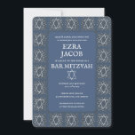 Star of David Tiles Custom Bar Mitzvah B'nai Bat Invitation<br><div class="desc">Perfect card to announce a bar mitzvah, bat mitzvah or other Jewish celebration! Hand made art for you! FULLY CUSTOMIZABLE! Click on “Personalize” above to edit the text. Click "edit using design tool" to adjust the fonts, colours and placements and to delete the back side design if you prefer. Also...</div>
