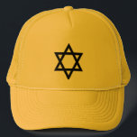Star of David Trucker Hat<br><div class="desc">The Star of David black on white background. Text on many products. Shopper if you would like any of this series or any piece personalized . Please feel free to contact me... .. madelineallen@mts.net</div>