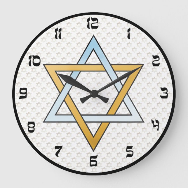 Star of David Wall Clock (Front)