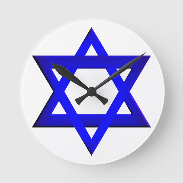 Star of David Wall Clock (Front)