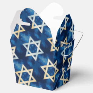 Star of David Watercolor Blue Custom  Favor Box
