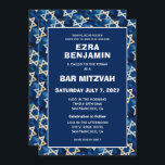 Star of David Watercolor Custom Bar Bat Mitzvah Invitation<br><div class="desc">Perfect card to announce a bat mitzvah, bar mitzvah or other Jewish celebration! Star pattern for you on the front and back side! FULLY CUSTOMIZABLE! Click on “Personalize” above to edit the text. Click "edit using design tool" to adjust the fonts, colours and placements and to delete the back side...</div>