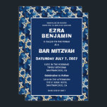 Star of David Watercolor Custom Bar Bat Mitzvah Invitation<br><div class="desc">Perfect card to announce a bat mitzvah, bar mitzvah or other Jewish celebration! Star pattern for you on the front and back side! FULLY CUSTOMIZABLE! Click on “Personalize” above to edit the text. Click "edit using design tool" to adjust the fonts, colours and placements and to delete the back side...</div>