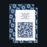 Star of David Watercolor QR Code Bar Bat Mitzvah Enclosure Card<br><div class="desc">Perfect enclosure or RSVP card for a bat mitzvah, bar mitzvah or other Jewish celebration! FULLY CUSTOMIZABLE! Click on “Personalize” above to edit the text and add your link to the QR code. Click "edit using design tool" to adjust the fonts, colours and placements and to delete the back side...</div>