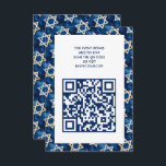 Star of David Watercolor QR Code Bar Bat Mitzvah Enclosure Card<br><div class="desc">Perfect enclosure or RSVP card for a bat mitzvah, bar mitzvah or other Jewish celebration! FULLY CUSTOMIZABLE! Click on “Personalize” above to edit the text and add your link to the QR code. Click "edit using design tool" to adjust the fonts, colours and placements and to delete the back side...</div>