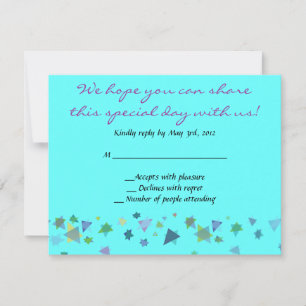 Star of David Wedding Invitation Bar Mitzvah Reply