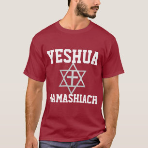 STAR OF DAVID WITH CROSS MESSIANIC JEWISH T-SHIRTS