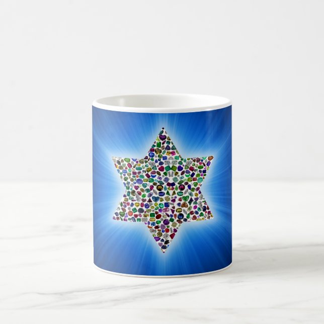 Star of David with Gemstones Magic Mug (Center)