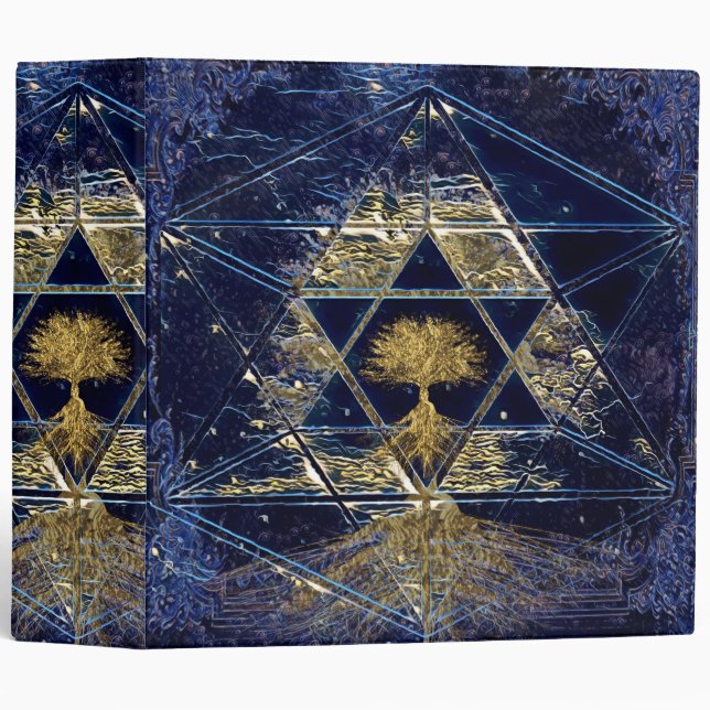 Star of David with Gold Tree of Life Binder (Front/Spine)
