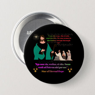 Star of Eternal Hope black 3 Inch Round Button