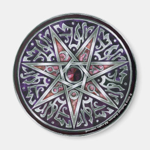 Star of Fey Round Magnet