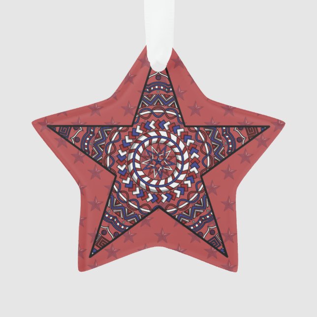 Star of Independence Acrylic Ornament (Front)