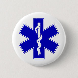Star of Life 2 Inch Round Button