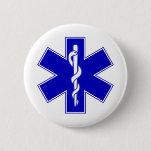 Star of Life 2 Inch Round Button