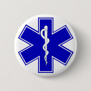Star of Life 2 Inch Round Button
