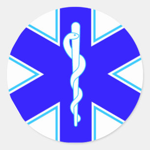 Star of Life (ambulance) Classic Round Sticker